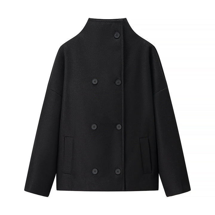 Ladies fashion jacket with high collar and double-breasted Lune London