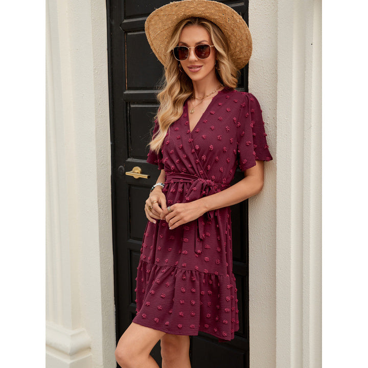 Elegant wrap dresses for ladies with a flared skirt Lune London