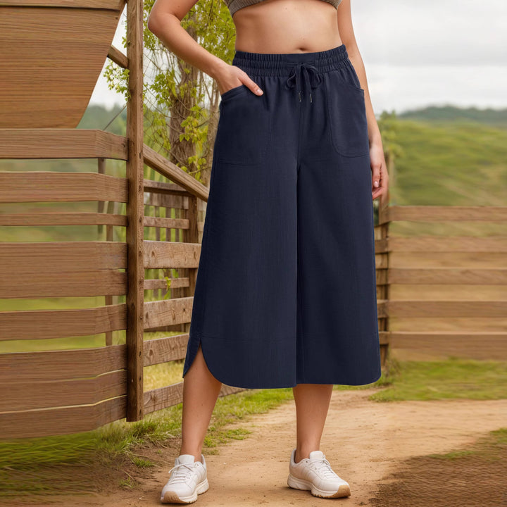 Lune London women’s drawstring culotte pants
