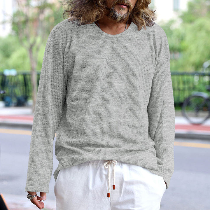Casual long sleeve shirt for men in breathable structured fabric Lune London