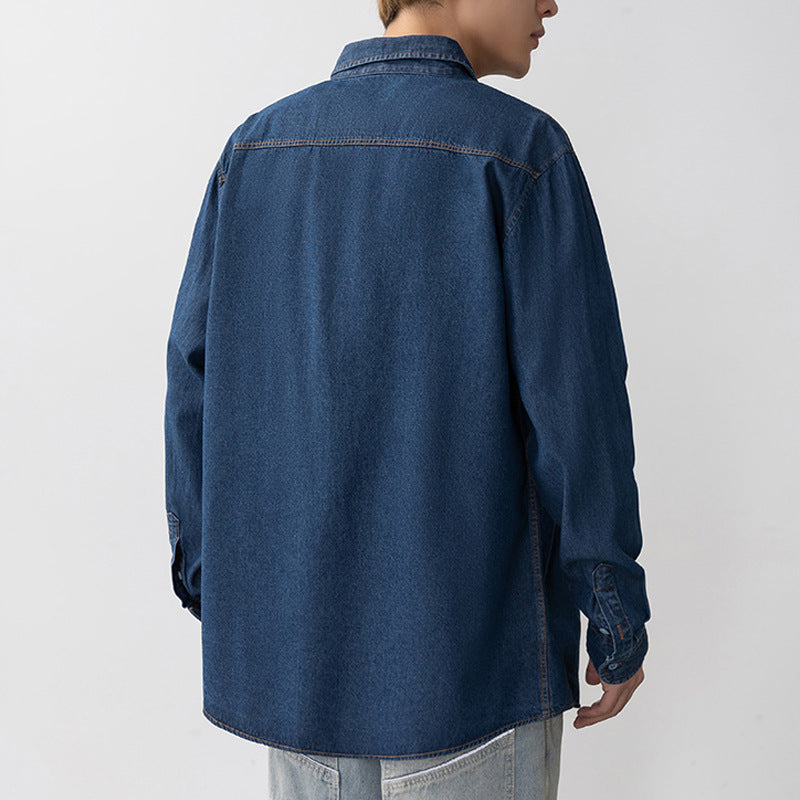 Men Modern Denim Shirt with Pockets Lune London