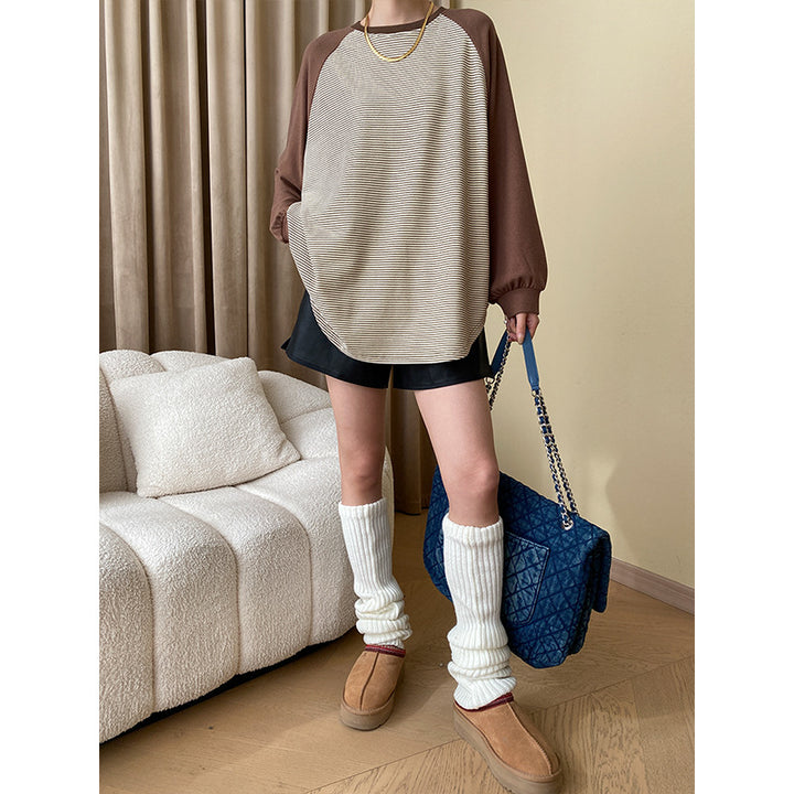Women's Casual Sweatshirt with Striped Design Chic & Stil