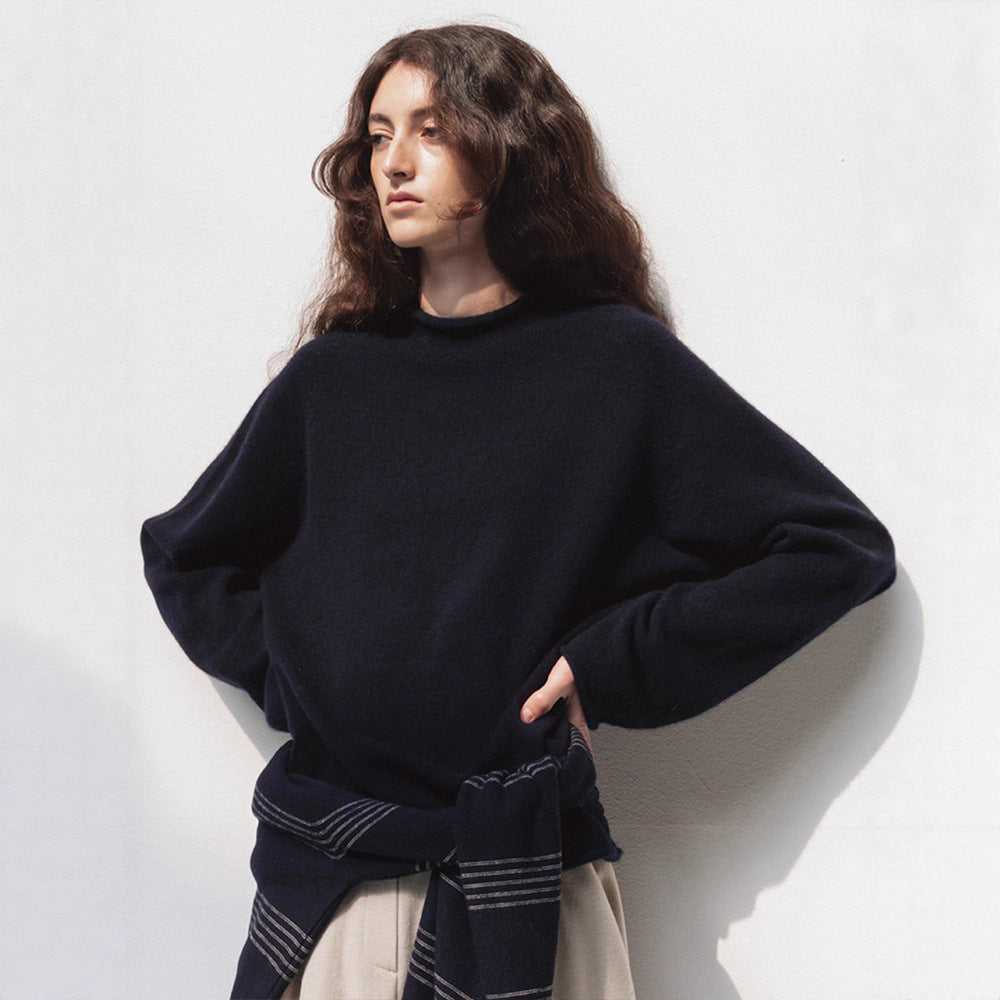Pull en maille confortable à col montant pour femme Chic & Stil