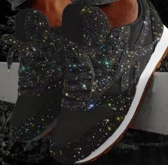 Ladies Fashion Sneakers Sparkling with Innovative Design and Non-Slip Sole Lune London