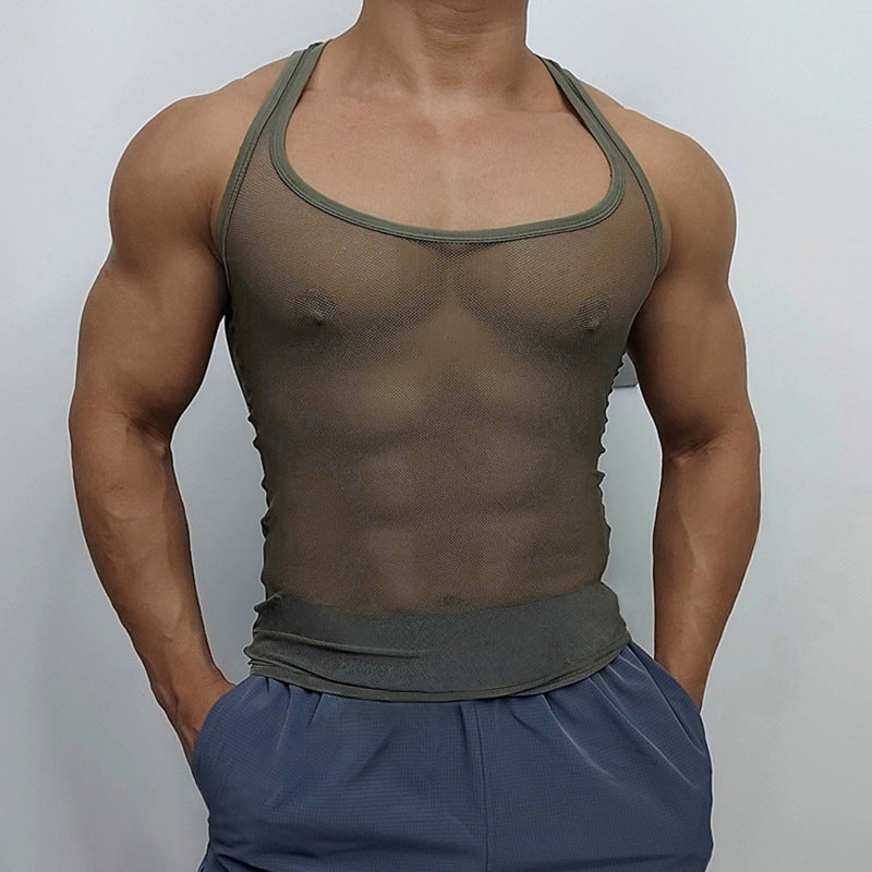 Men Breathable Sports Tank Top with Racerback Design Lune London