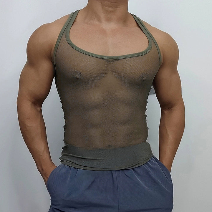 Men Breathable Sports Tank Top with Racerback Design Lune London