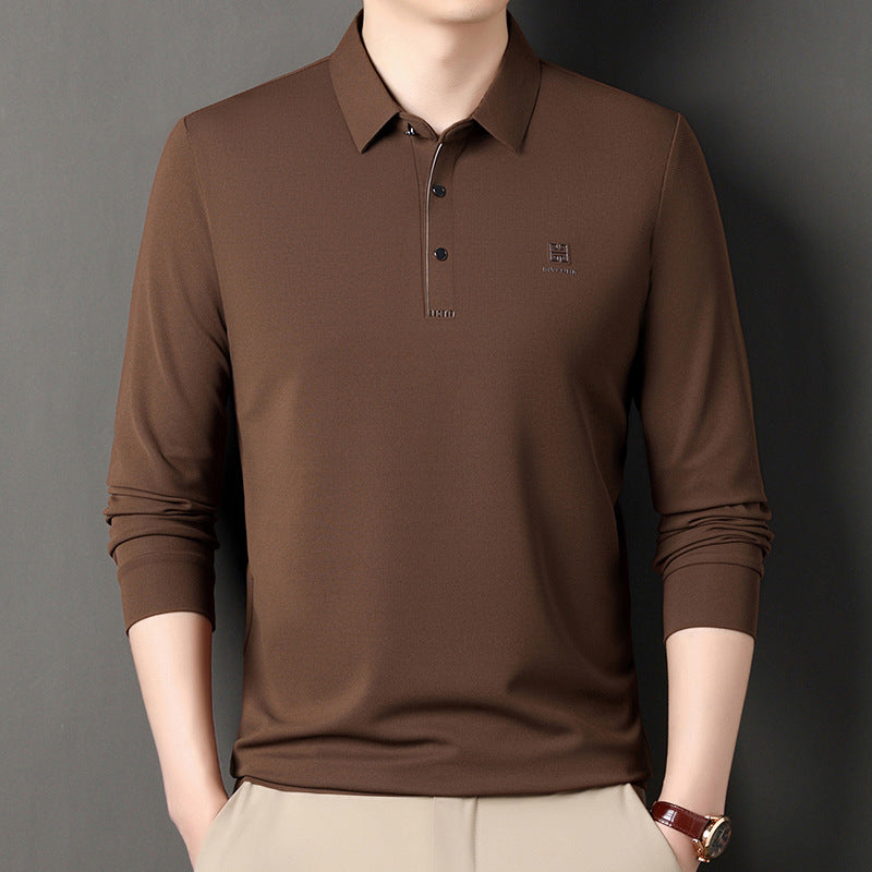 Men's long sleeve sporty polo with an innovative cut and moisture-regulating material Lune London