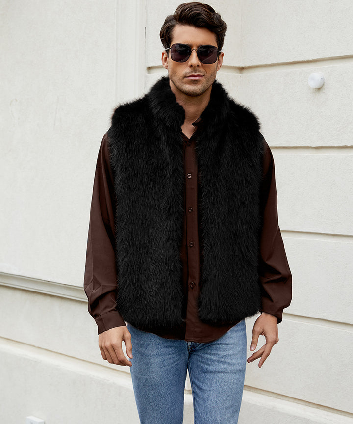 Faux fur vest for men with an elegant cut Lune London