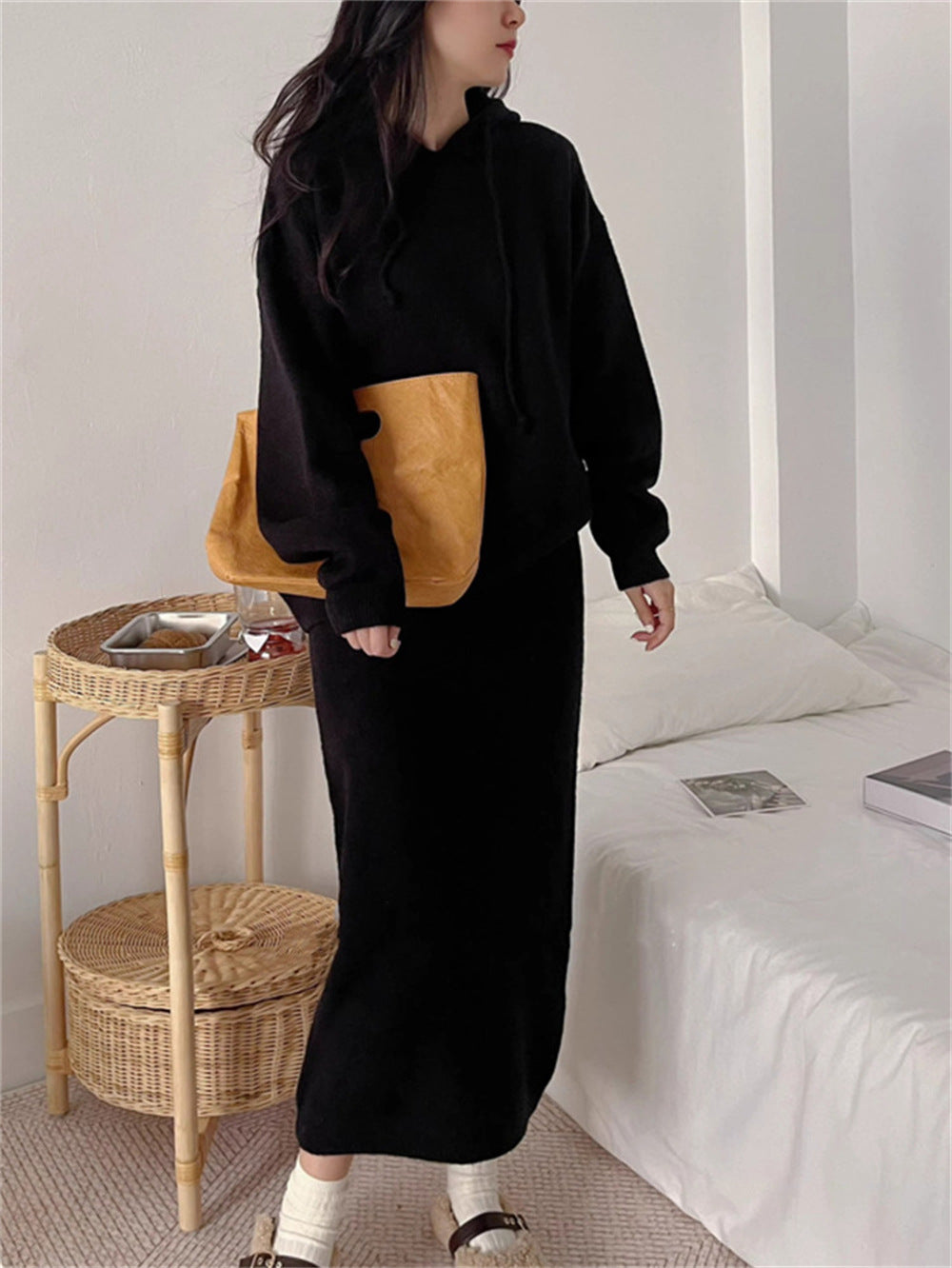 Robe hoodie pour femmes avec une coupe élégante et des poches pratiques Chic & Stil