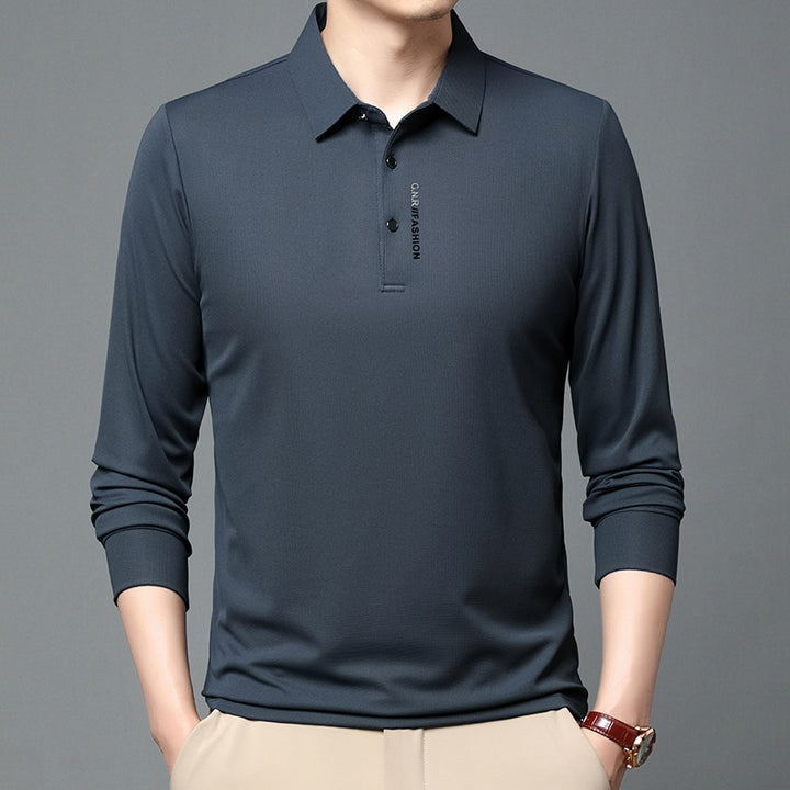 Long sleeve polo shirt for men, trendy, with breathable properties Lune London
