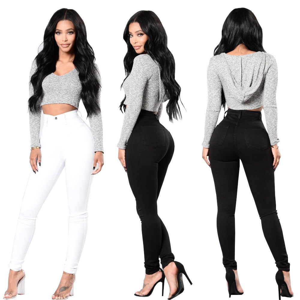 Slim-fit jeans for women with decorative laced detail Lune London