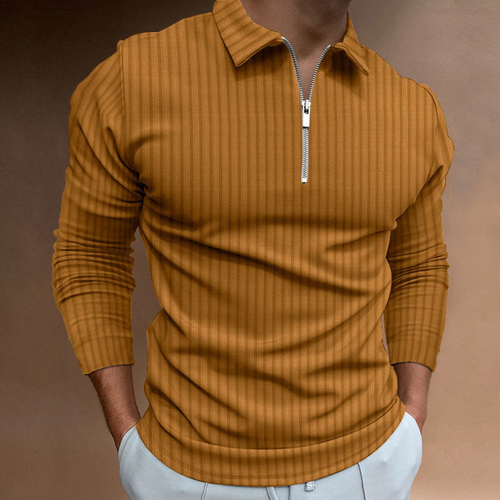 Men's Stylish Polo Shirt with Zipper Lune London