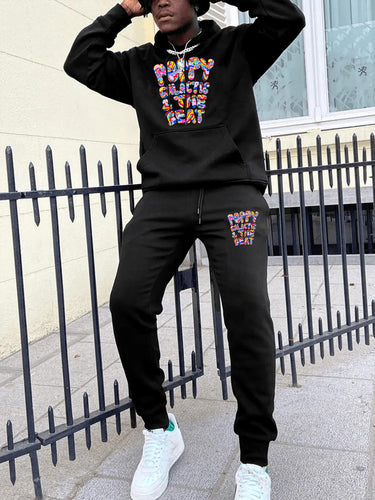 Hoodie and jogger pants set for ladies with modern graphic design Lune London
