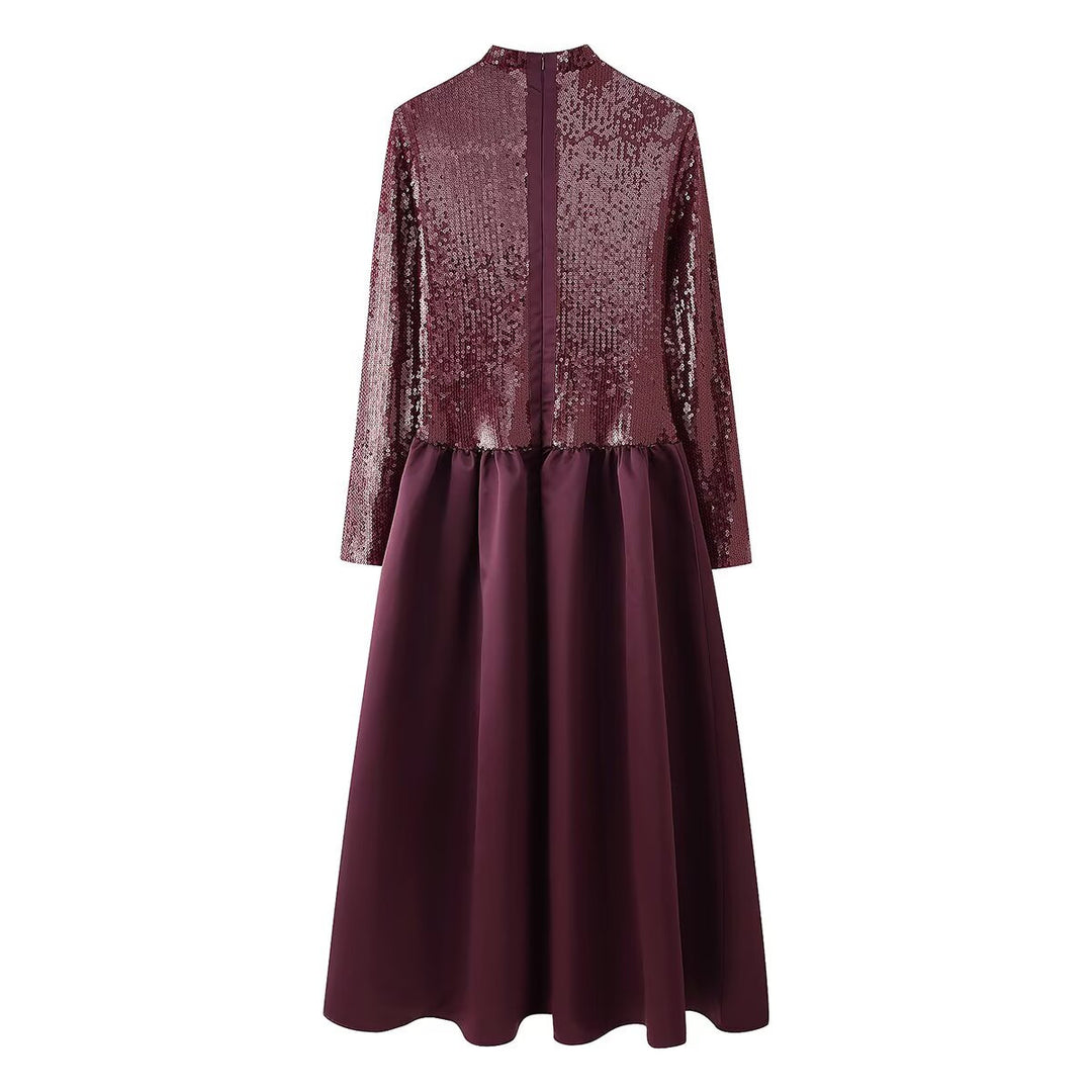 Party dress for women with sparkling top and flared skirt Lune London