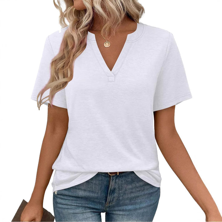 Timeless women's V-neck t-shirt with casual fit Lune London