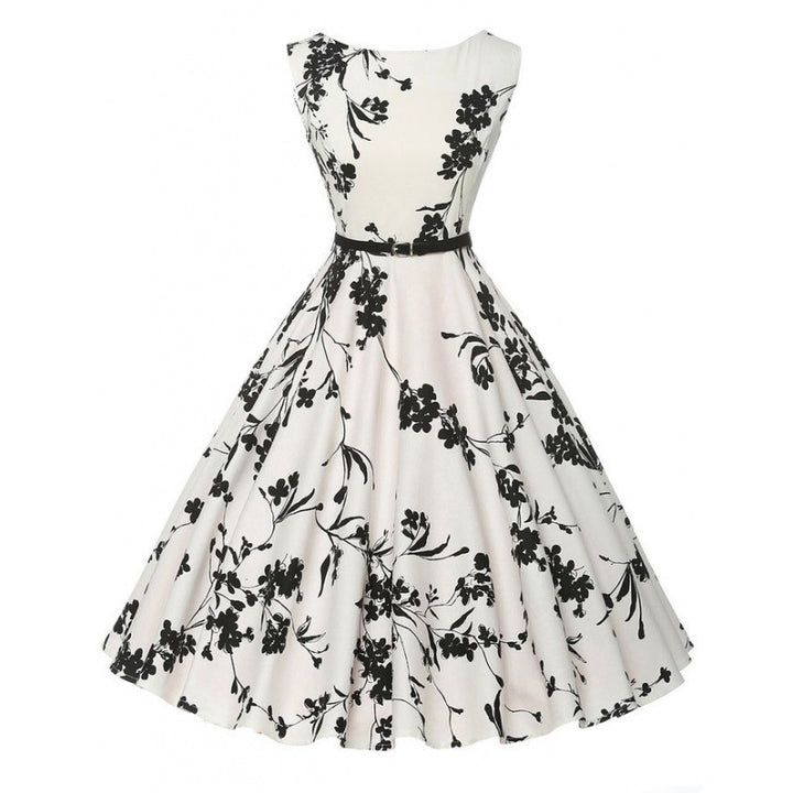 Robe midi femme avec motif floral et silhouette ajustée Chic & Stil