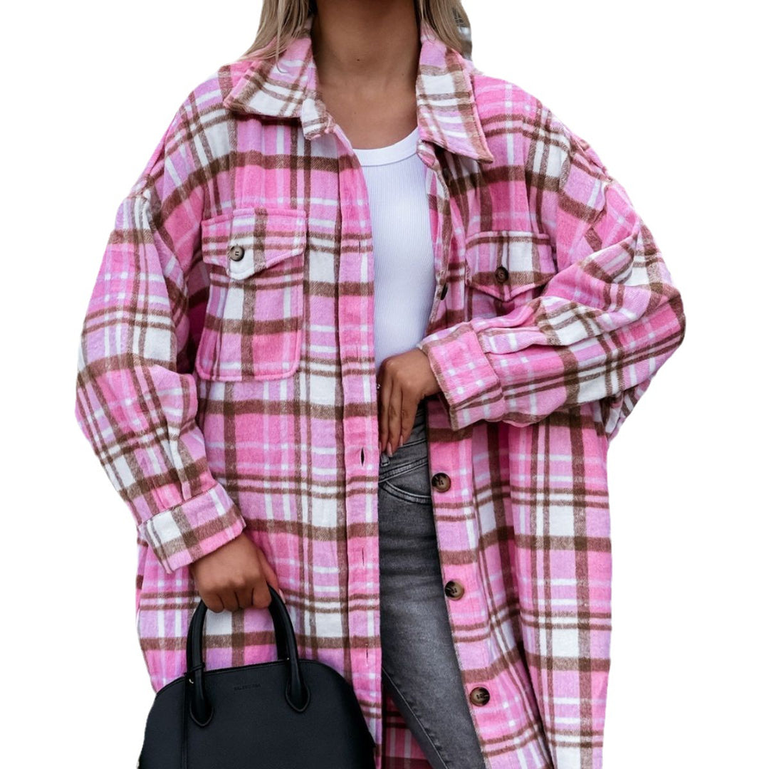 Women's clothing casual checkered shirt with asymmetric cut and pockets Lune London