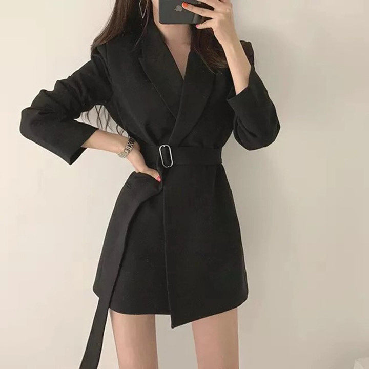 Ladies Elegant Blazer with Waist Belt Chic & Stil
