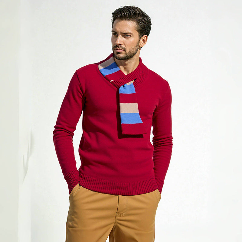 Men's Elegant Sweater with Modern Shawl Collar and High-Quality Finish Lune London