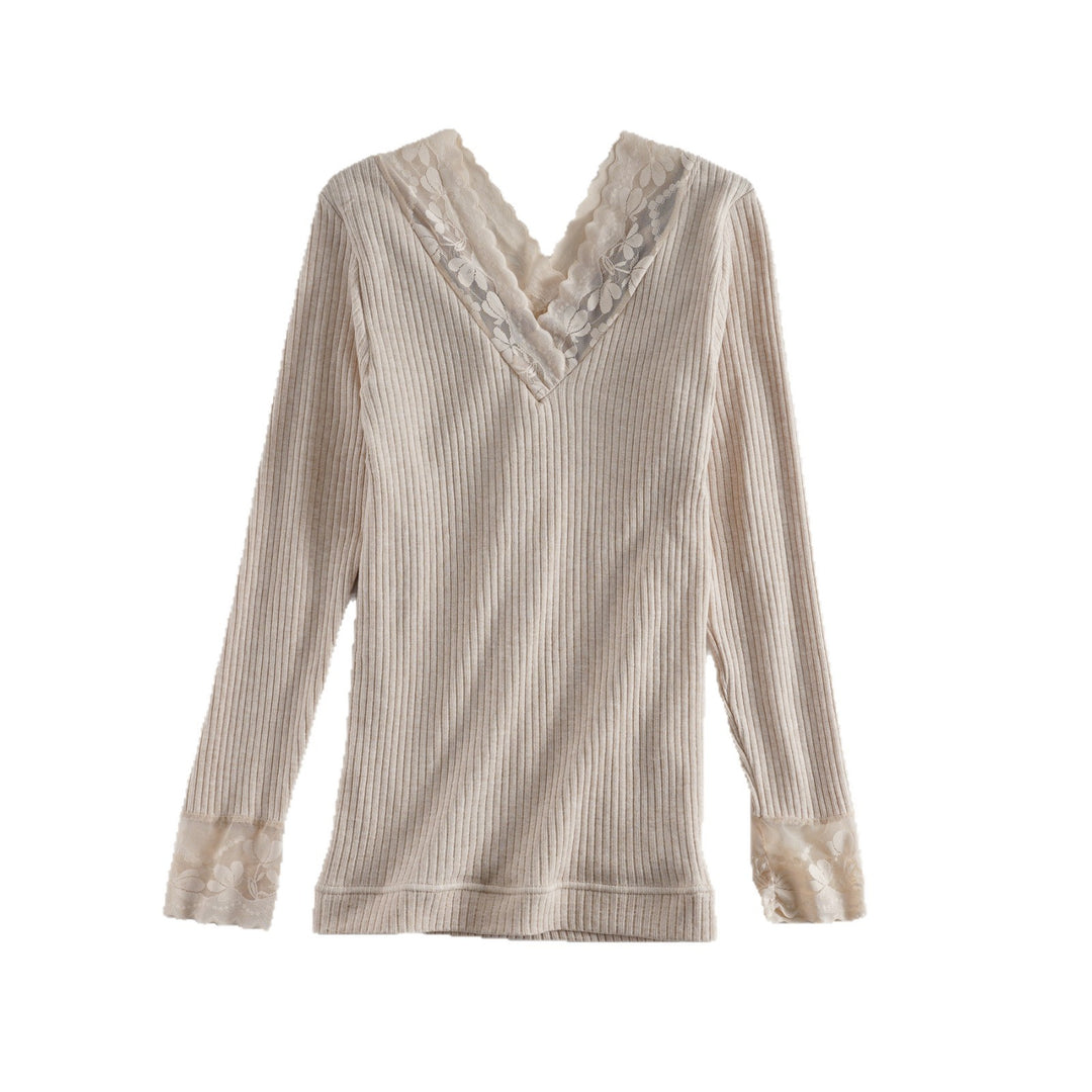 Women's long-sleeved top with lace details Chic & Stil