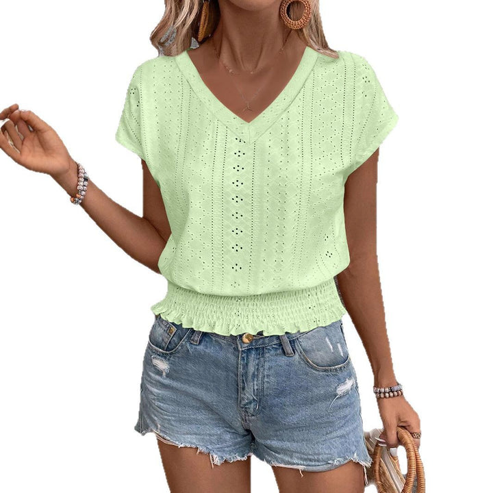 V-neck lace blouse for women Lune London