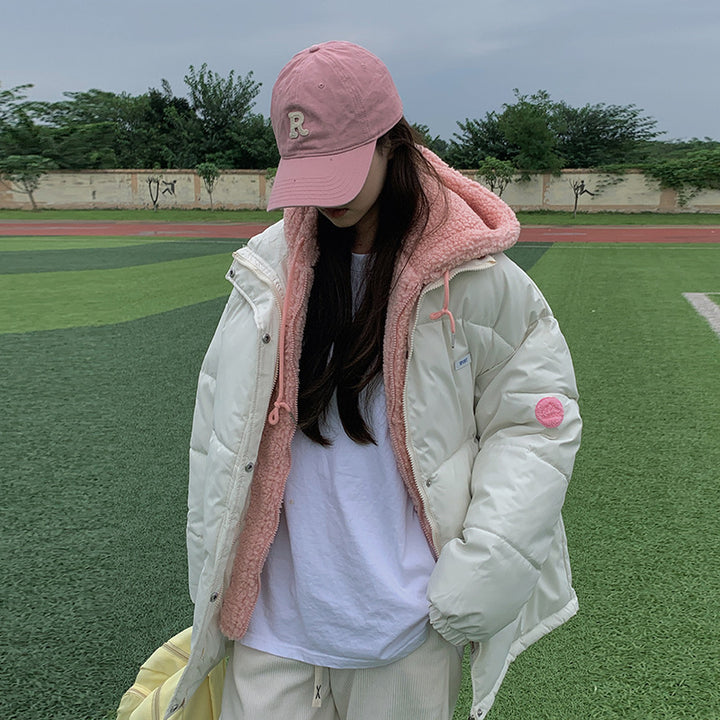 Ladies winter with reversible fleece lining and chic sporty design