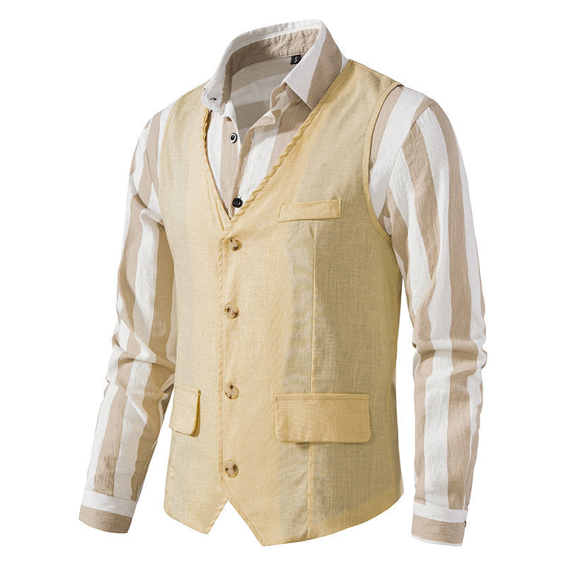 Formal vests for men with trendy striped pattern and practical pockets Lune London