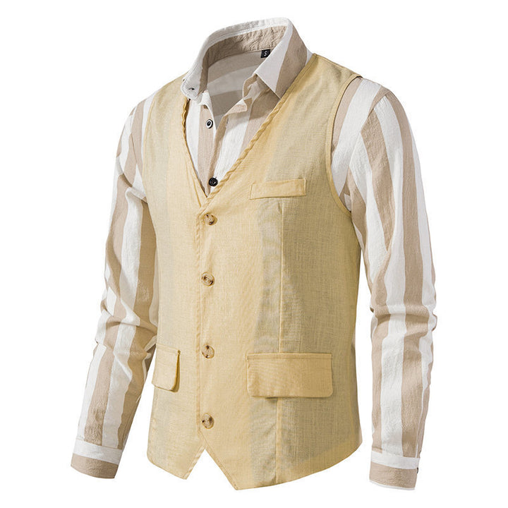 Formal vests for men with trendy striped pattern and practical pockets Lune London