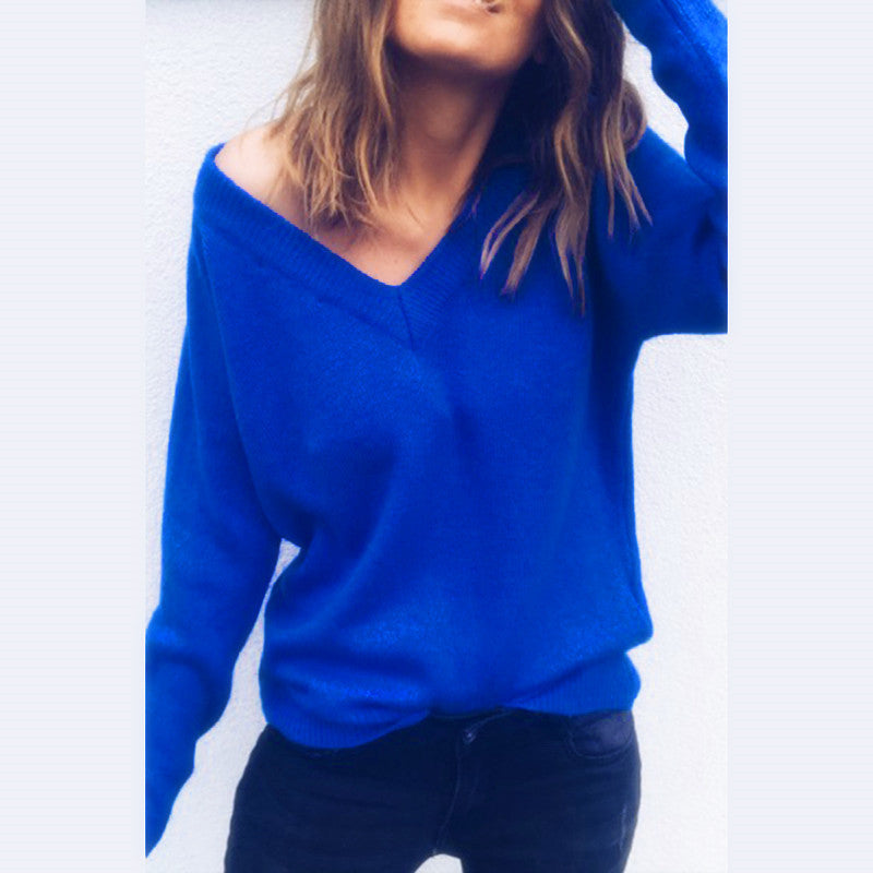 Pull femme avec col en V et coupe décontractée Chic & Stil