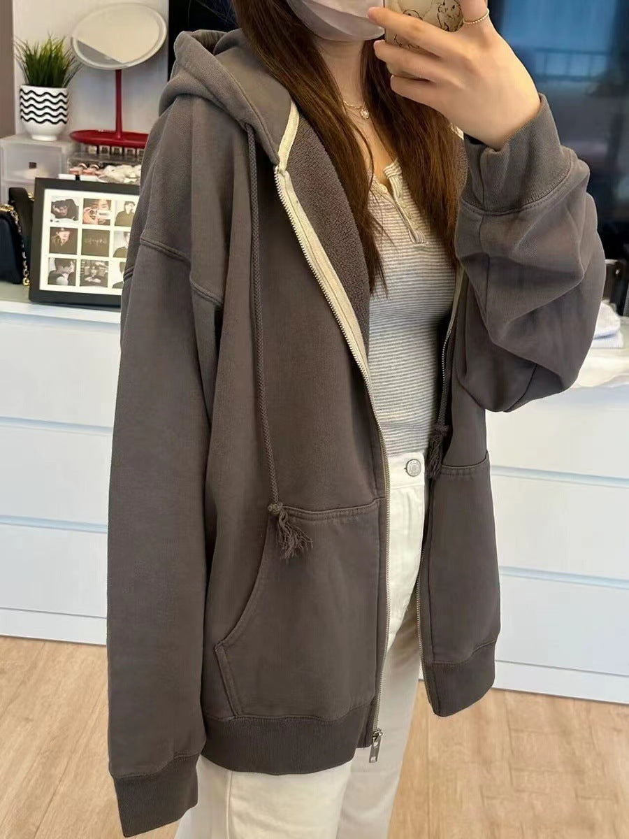 Veste en polaire décontractée pour femmes avec col haut et poches zippées pratiques Chic & Stil