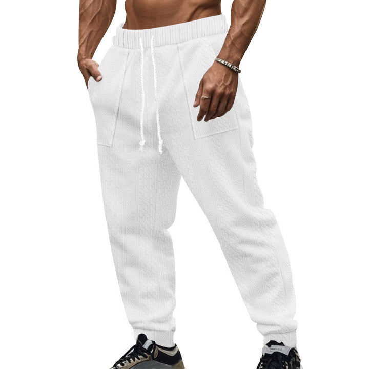 Casual knit jogger pants for men with elastic waist and convenient pockets Lune London