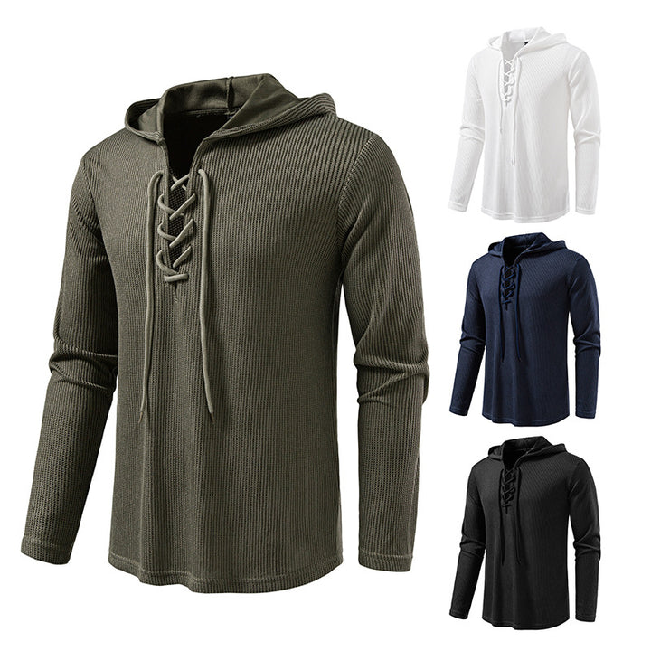 Men's hoodie with innovative lacing and structured design Lune London