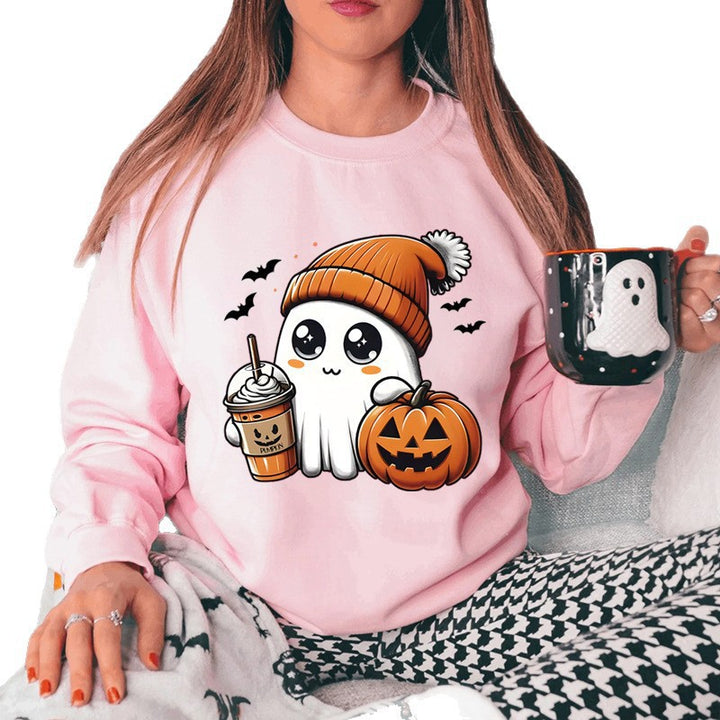 Sweat-shirt pour femmes avec design graphique Halloween ludique Chic & Stil