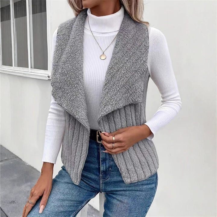 Ladies Chic and Stylish Open Front Knit Vest