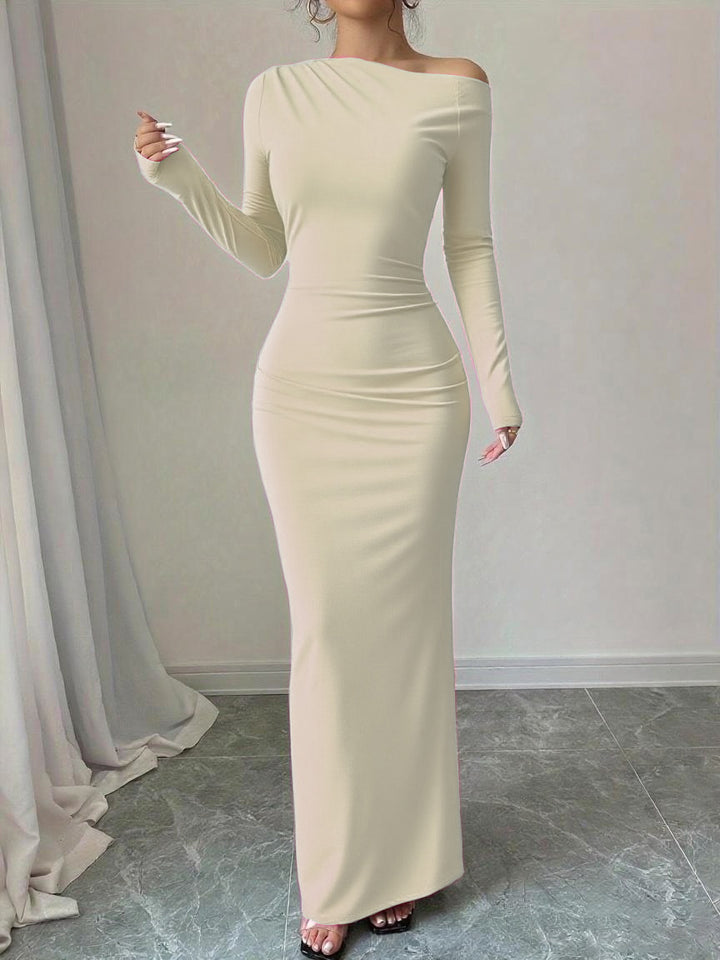Elegant long dress with long sleeves for ladies with floral pattern Lune London