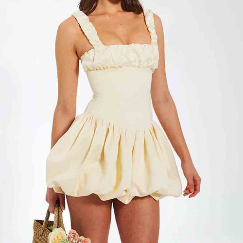 Ladies Playful Mini Dress with Voluminous Ruffle Lune London