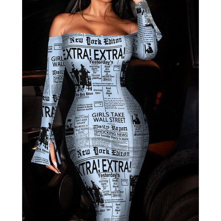 Lune London Off-Shoulder Snake Print Bodycon Dress