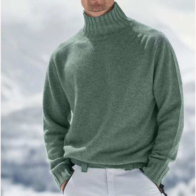 Men's Turtleneck Sweater Made Of High-Quality Wool with Textured Details Lune London