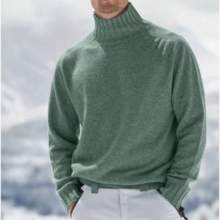 Men's Turtleneck Sweater Made Of High-Quality Wool with Textured Details Lune London