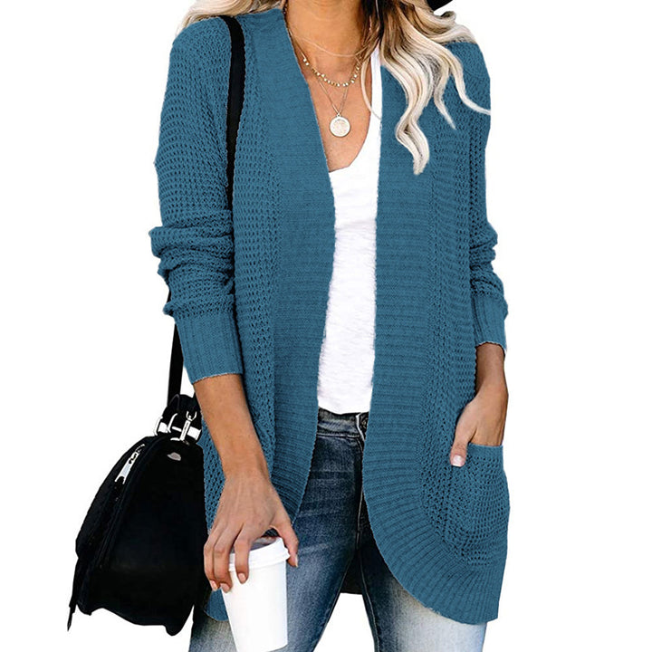 Knit jacket for women with a breathable mesh structure and practical pockets Lune London