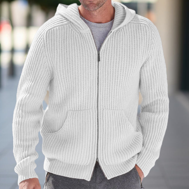 Men's knit hoodie jacket Lune London