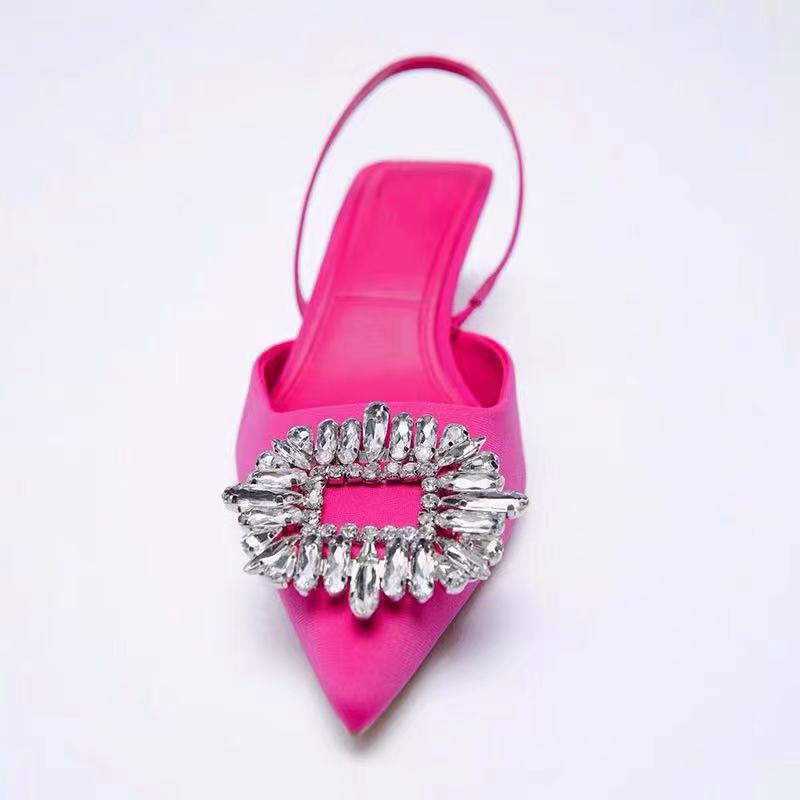 Ladies Slingback Slippers with Sparkling Jewelry Detail and Elegant Design Lune London
