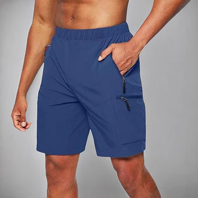 Functional shorts for men with elastic waist and practical zip pockets Lune London
