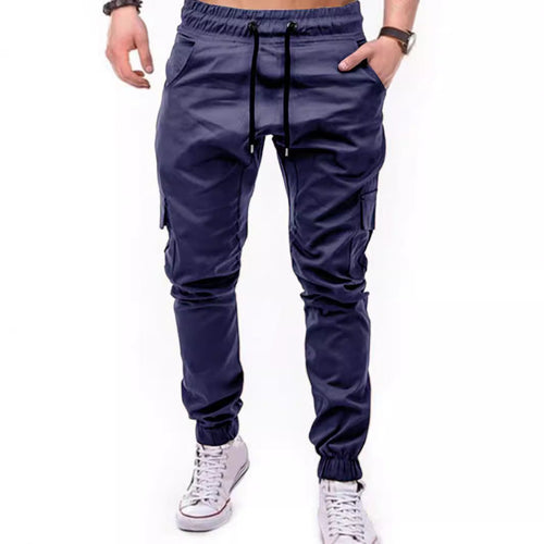 Men's Cargo Pants with Elastic Waistband and Practical Multifunctional Pockets Lune London