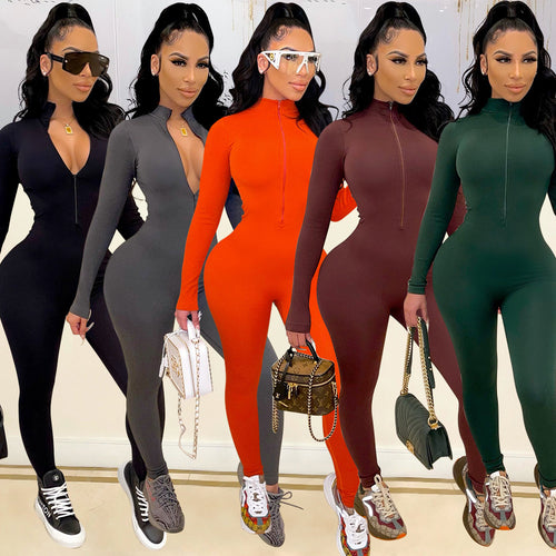 Women full-length zip jumpsuit Lune London