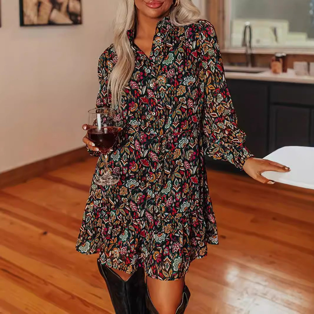 Blouse dress for women with floral design Lune London