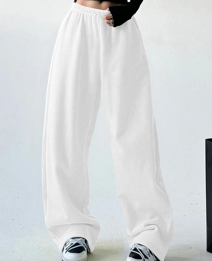 Loose leisure pants for women with elastic waistband and side pockets Lune London