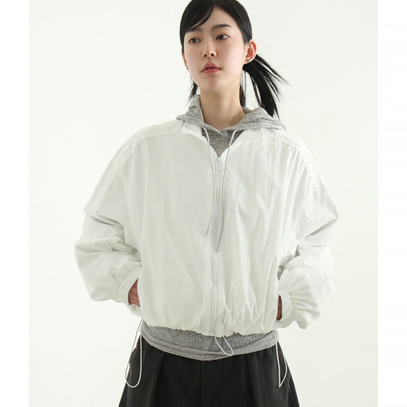 Veste de transition décontractée pour femmes avec col montant et cordon Chic & Stil