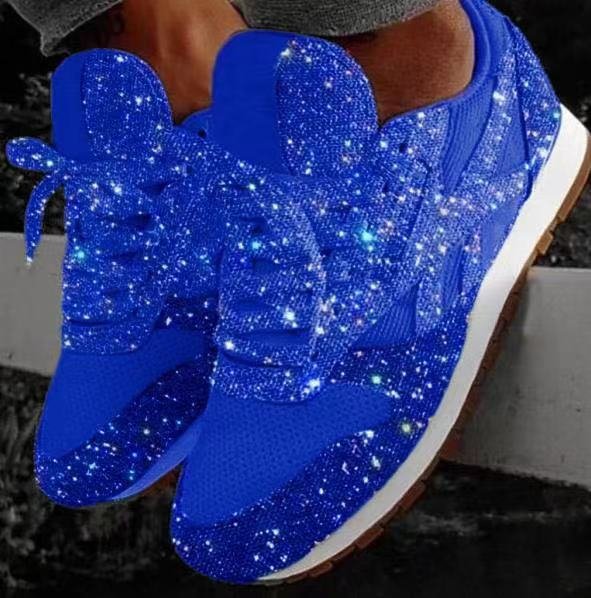 Ladies Fashion Sneakers Sparkling with Innovative Design and Non-Slip Sole Lune London