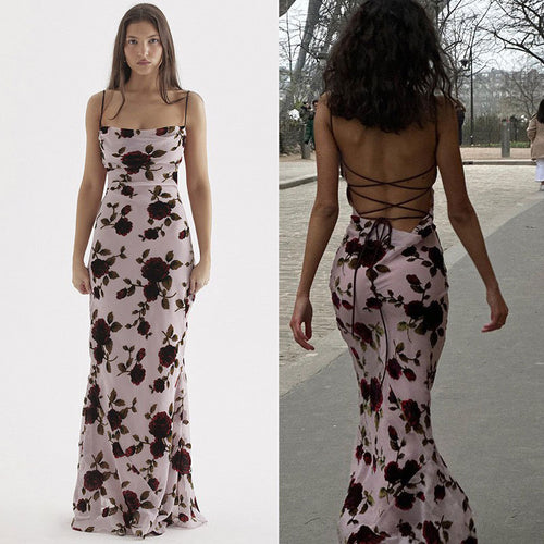 Ladies Floral Long Maxi Dress Lune London 1751507272